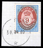 Norway 1991-92 9k lake-brown and new blue fine used.