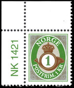 Norway 2000-05 1k no phosphor cylinder marginal unmounted mint.