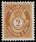 Norway 1937 2ø yellow-brownlightly mounted mint.