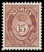Norway 1962-78 15ø orange-brown ordinary paper unmounted mint.