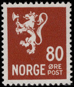 Norway 1940-49 80ø orange-brown unmounted mint.