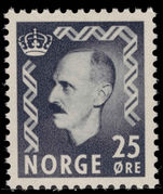 Norway 1950-57 25ø violet-grey unmounted mint.