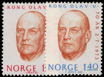 Norway 1973 King Olavs Birthday unmounted mint.