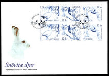 Sweden 2009 Animals In White First Day Cover