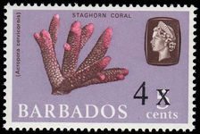 Barbados 1971 4c on 5c fine unmounted mint.
