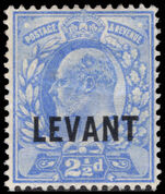 British Levant 1905-12 2½d ultramarine lightly mounted mint.
