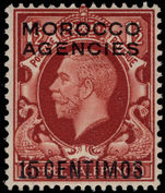 Morocco Agencies 1935-37 15c on 1½d lightly mounted mint.