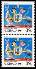 Australia 1988-95 39c Tourism booklet pair unmounted mint.