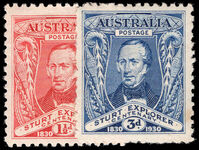 Australia 1930 Centenary of Sturt's Exploration of River Murray lightly mounted mint.