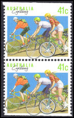 Australia 1989-94 41c Cycling booklet pair unmounted mint.