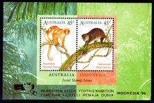 Australia 1996 Australia-Indonesia Joint Issue souvenir sheet unmounted mint.