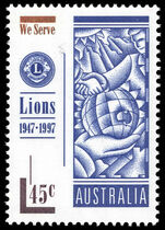 Australia 1997 50th Anniversary of First Australian Lions Club unmounted mint.