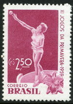 Brazil 1959 Spring Games Shot Putt lightly mounted mint.