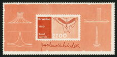 Brazil 1960 Pres Kubitschek souvenir sheet unmounted mint.