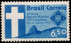 Brazil 1960 Baptist Alliance lightly mounted mint.