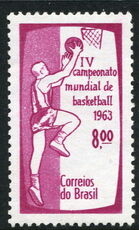 Brazil 1963 Basketball unmounted mint.