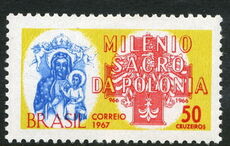 Brazil 1967 Polish Millenium unmounted mint.