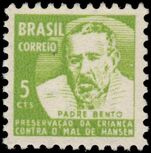 Brazil 1968 5c Green Father Bento Leprosy Research unmounted mint.