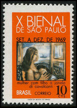 Brazil 1969 Mother and Child at Window Painting unmounted mint