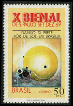 Brazil 1969 Sunset In Brasilia Painting unmounted mint.