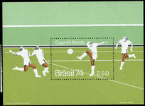 Brazil 1974 World Cup Football souvenir sheet unmounted mint.