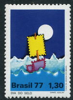Brazil 1977 Stamp Day unmounted mint.