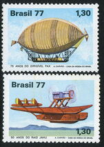 Brazil 1977 Flight Airplanes unmounted mint.