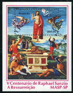 Brazil 1983 St Raphael Resurrection souvenir sheet unmounted mint.