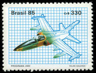 Brazil 1985 AMX Military Jet Fighter unmounted mint.