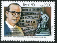 Brazil 1990 Ludolfo Collor unmounted mint.