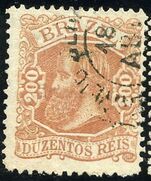 Brazil 1882 200R brownish-rose fine used