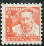Brazil 1966 2cr orange Father Bento Leprosy Research unmounted mint.