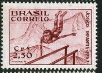 Brazil 1957 Childrens Games Gymnastics lightly mounted mint.
