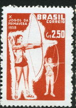 Brazil 1958 Spring Games Archery unmounted mint.