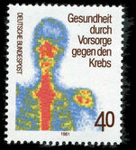 West Germany  1981 Cancer Prevention unmounted mint.