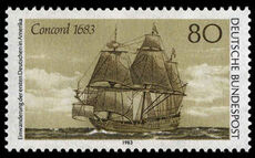 West Germany 1983 Sailing Ship Concord unmounted mint.