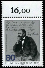 West Germany 1985 Fritz Reuter unmounted mint.