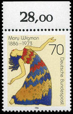 West Germany 1986 Mary Wigman unmounted mint.