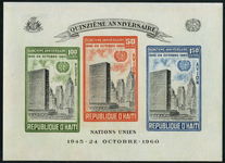 Haiti 1960 15th Anniversary UNO souvenir sheet unmounted mint.