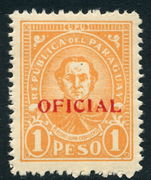 Paraguay 1935 1 peso official unmounted mint.