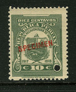 Peru 1918 Specimen unmounted mint.