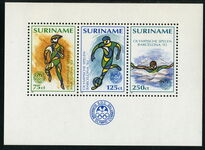 Suriname 1992 Barcelona Olympics souvenir sheet unmounted mint.