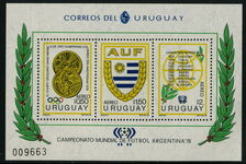 Uruguay 1978 World Cup Football souvenir sheet unmounted mint.